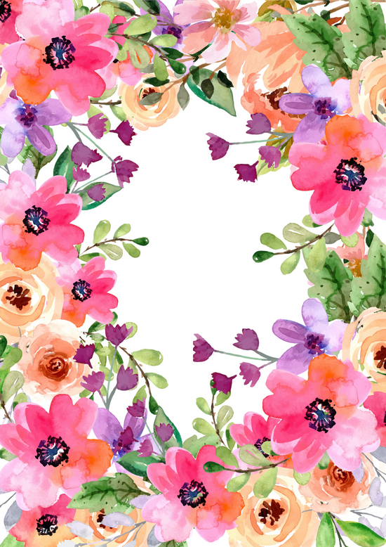 Edible Image- Framed Floral