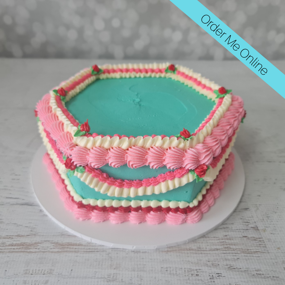 Vintage Hexagon Celebration Cakes Cakes and Decorating Supplies, NZ