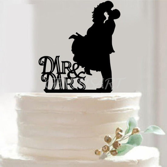 Acrylic Topper- Mr & Mrs Kissing , Decoration