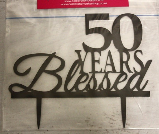 50 Years Blessed Topper , Decoration