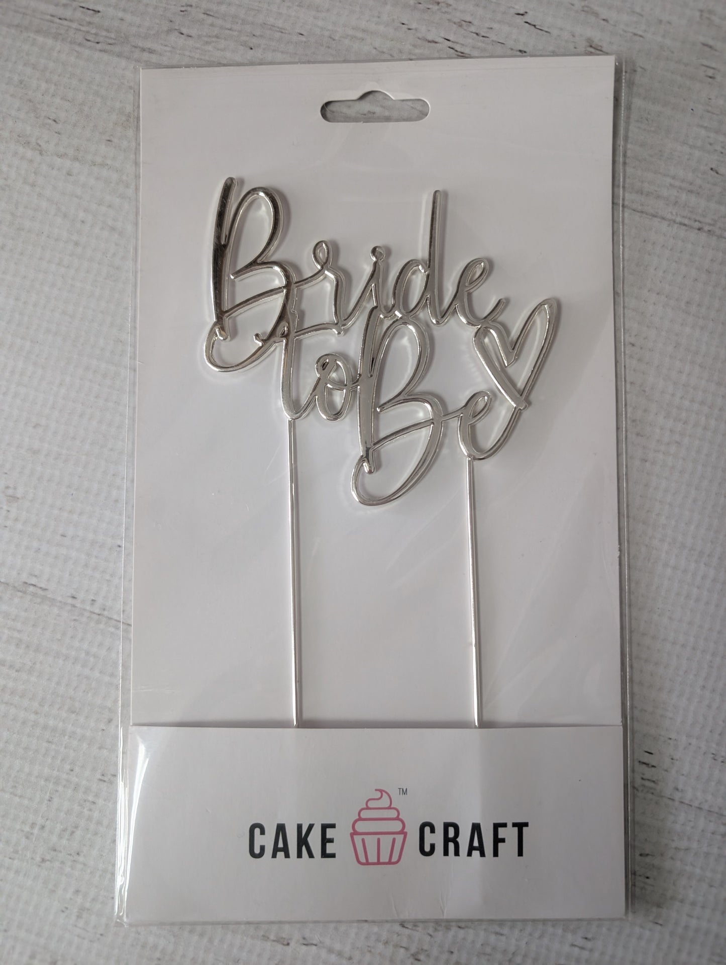 Silver Metal Topper- Bride To Be