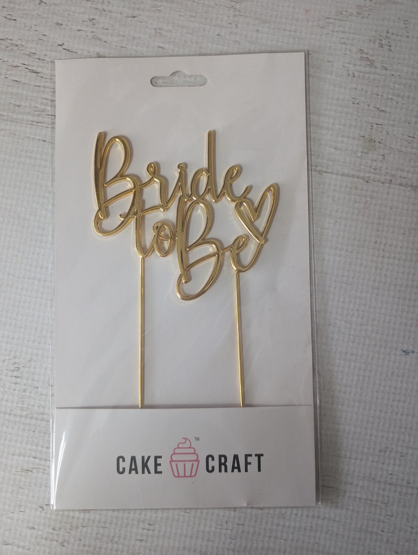 Gold Metal Topper- Bride To Be