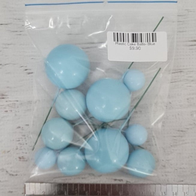 Plastic Cake Balls- Light Blue