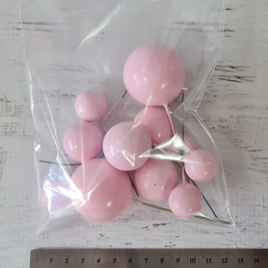 Plastic Cake Balls- Pink