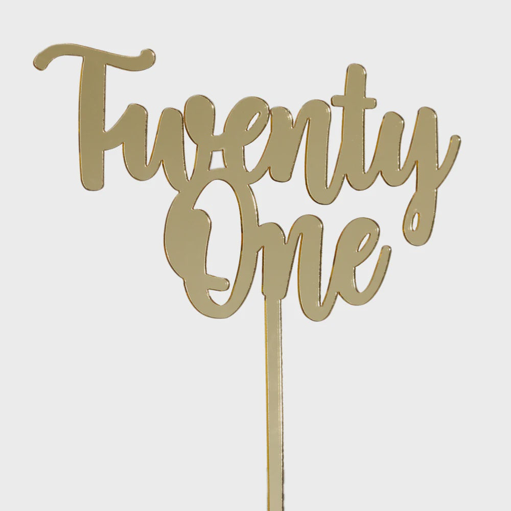 Acrylic Twenty One- Gold – Celebration Cakes- Cakes and Decorating ...
