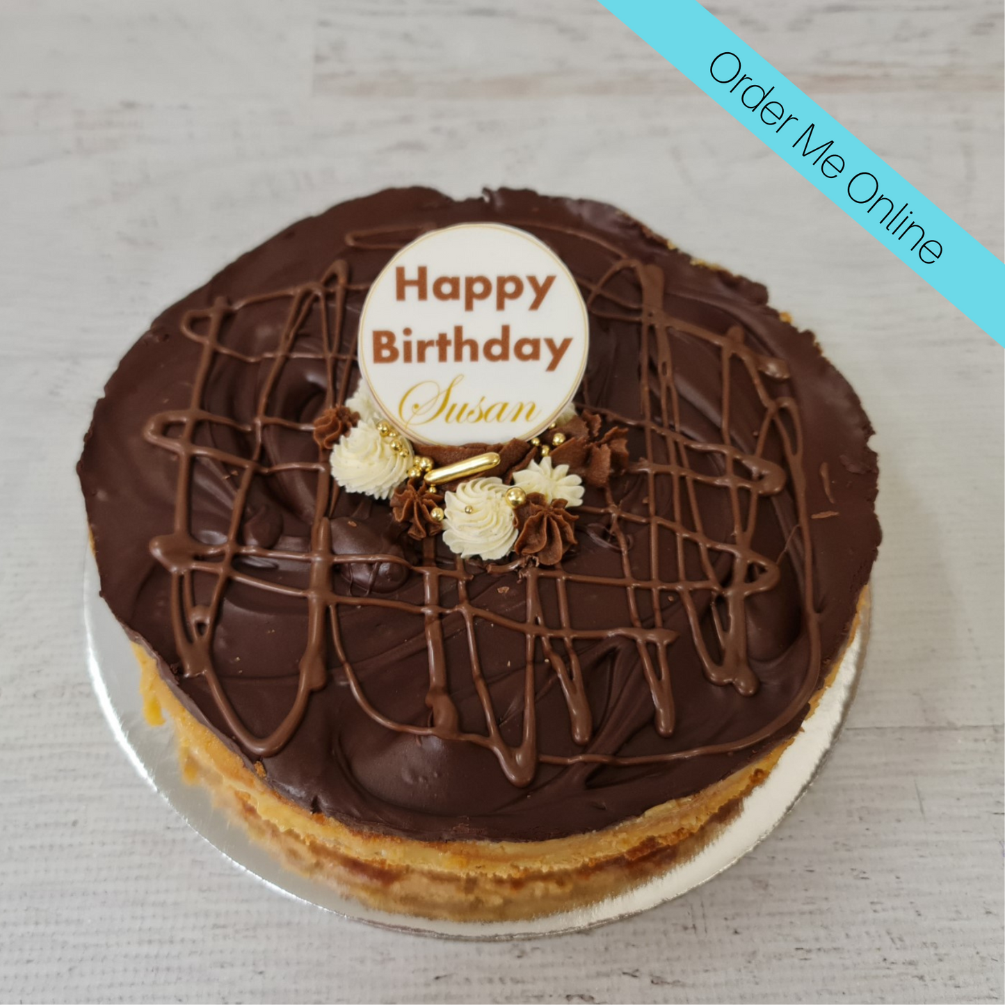 Chocolate and Hokey Pokey Brownie Cake - The Cake Eating Company NZ