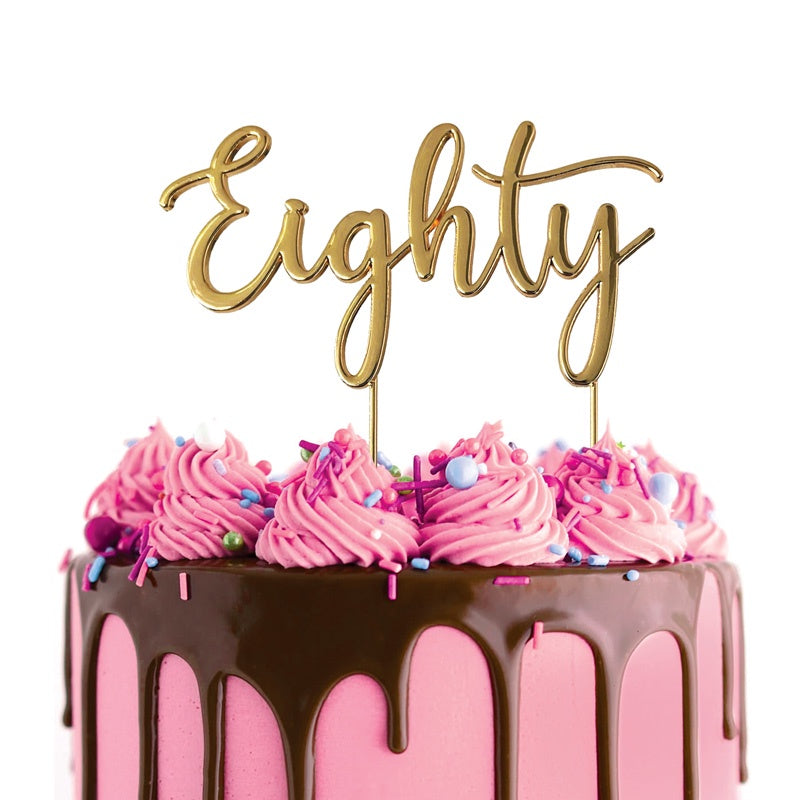Gold Metal Topper- Eighty