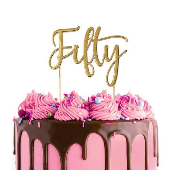 Gold Metal Topper- Fifty