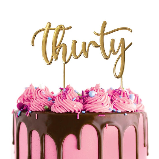 Gold Metal Topper- Thirty