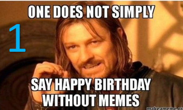 Mini Meme Birthday Brownie