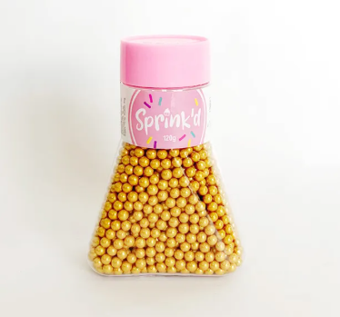 Sprink'd 4mm Sugar Balls- Gold