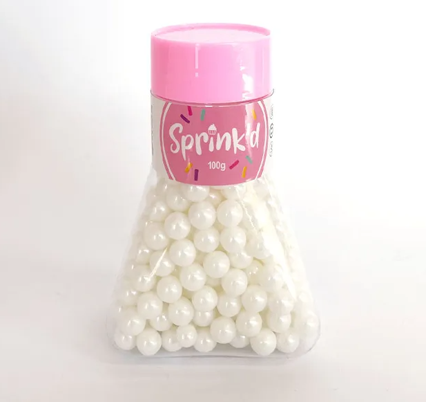 Sprink'd 8mm White Pearls