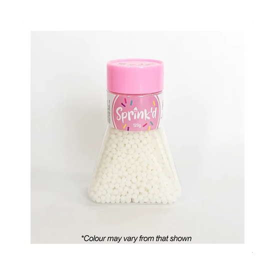 Sprink'd Sugar Balls- 4mm Matte White