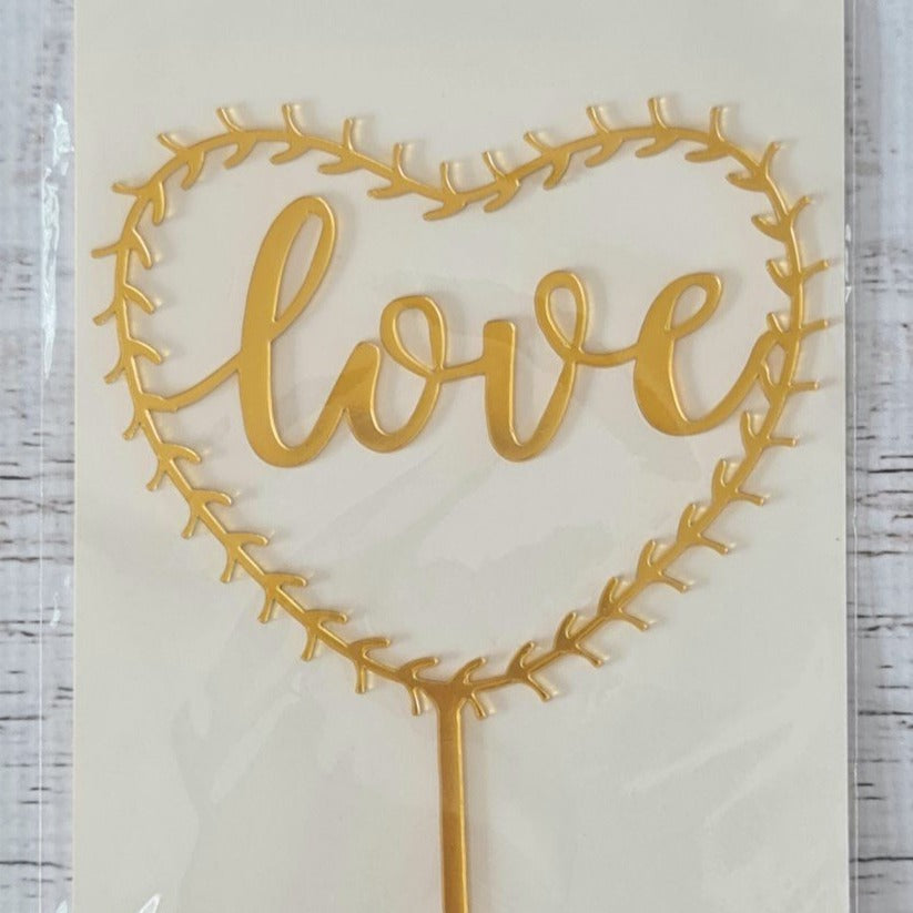 Load image into Gallery viewer, Love in Heart Topper- Gold
