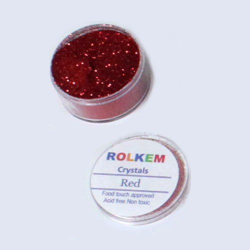 Rolkem Crystal Dust- Red , Glitters, Lustres & Dusting Powders