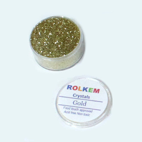 Rolkem Crystal Dust- Gold , Glitters, Lustres & Dusting Powders