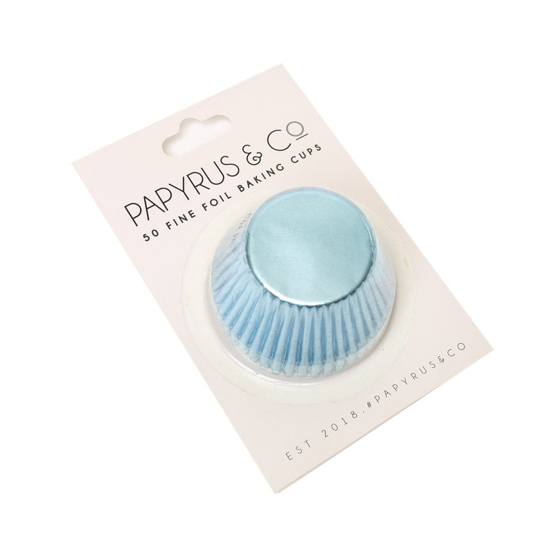 P&C Foil Cupcake Cases- Pastel Blue