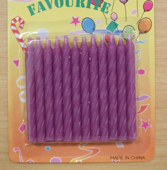 Twist Candles- Purple , Candle