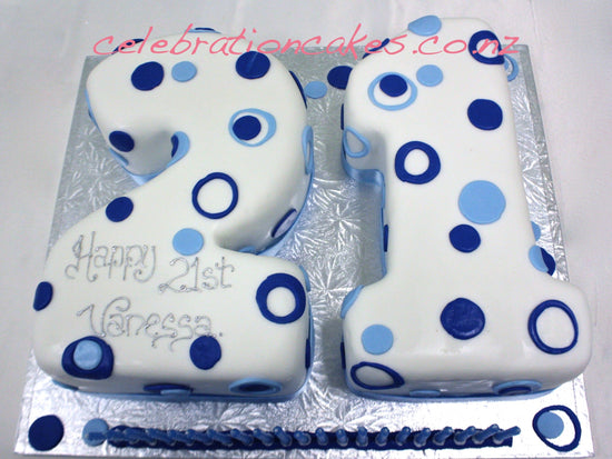 Blue Dots 21 , cake