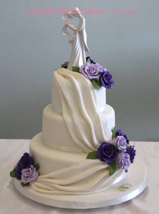 Purple Roses & Drapes , cake