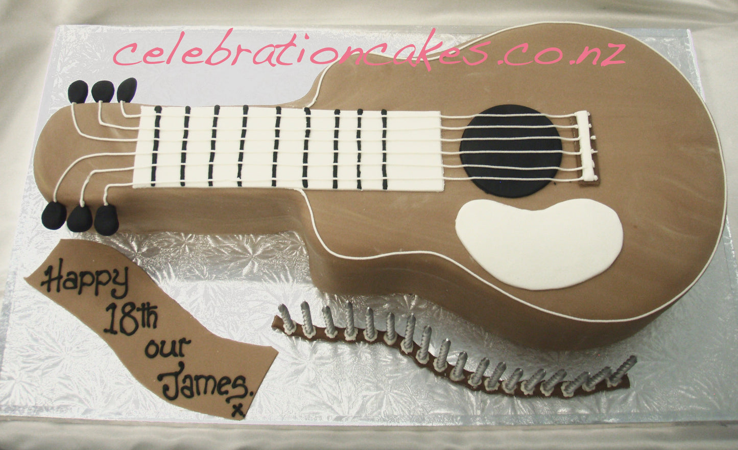 An Acoustic Guitar Cake - Decorated Cake by Just Because - CakesDecor