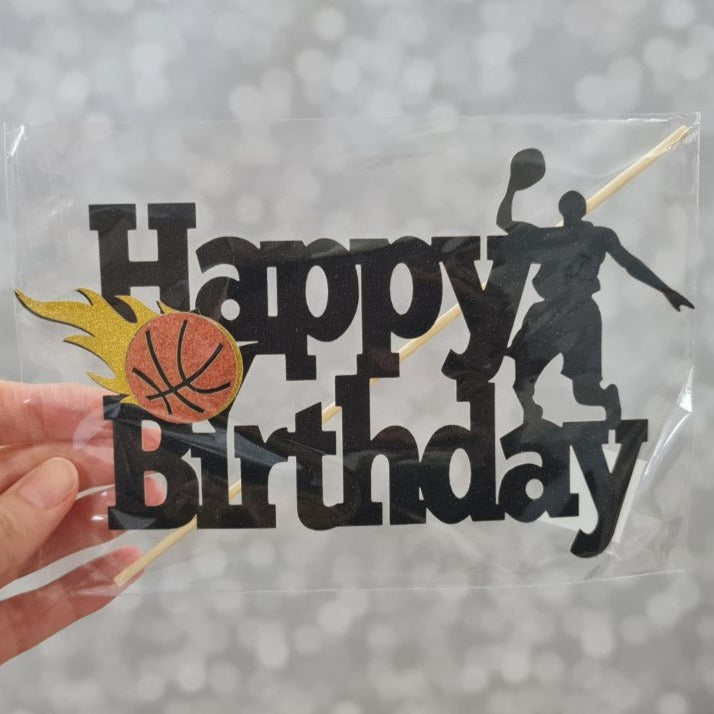 Load image into Gallery viewer, Basketball Cake Topper- Flames
