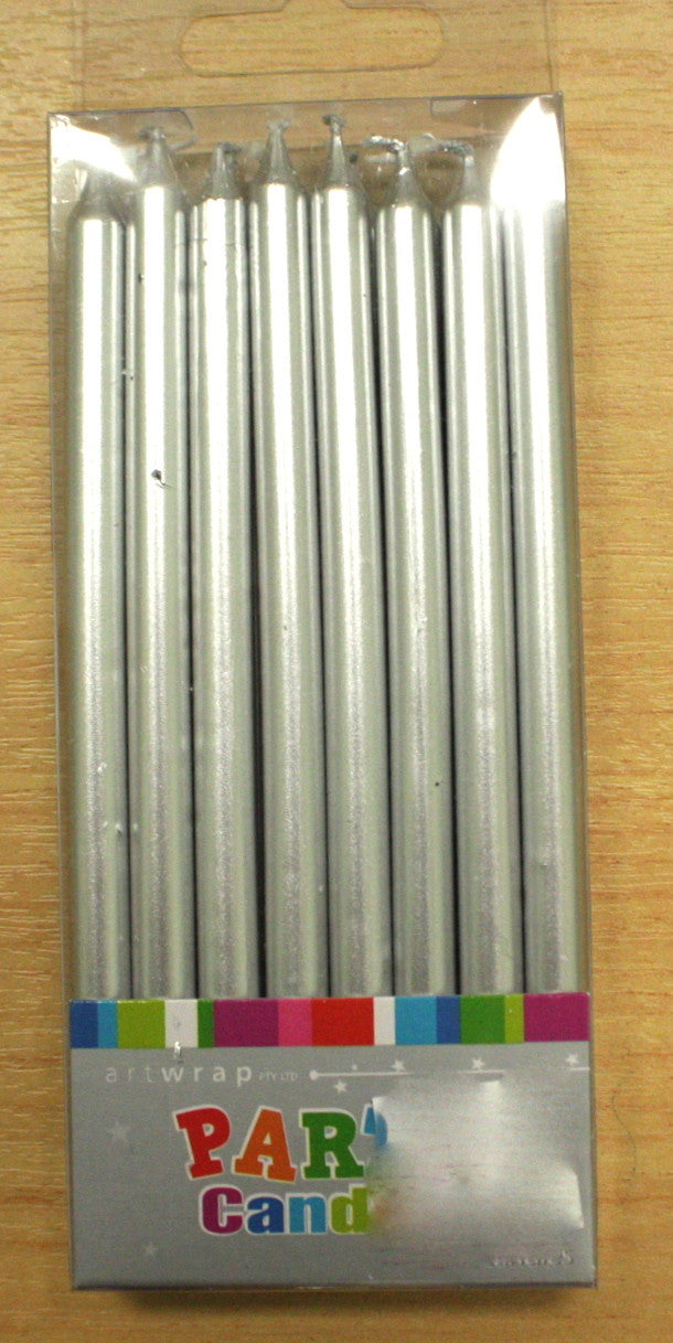Taper Candles- Silver , Candle