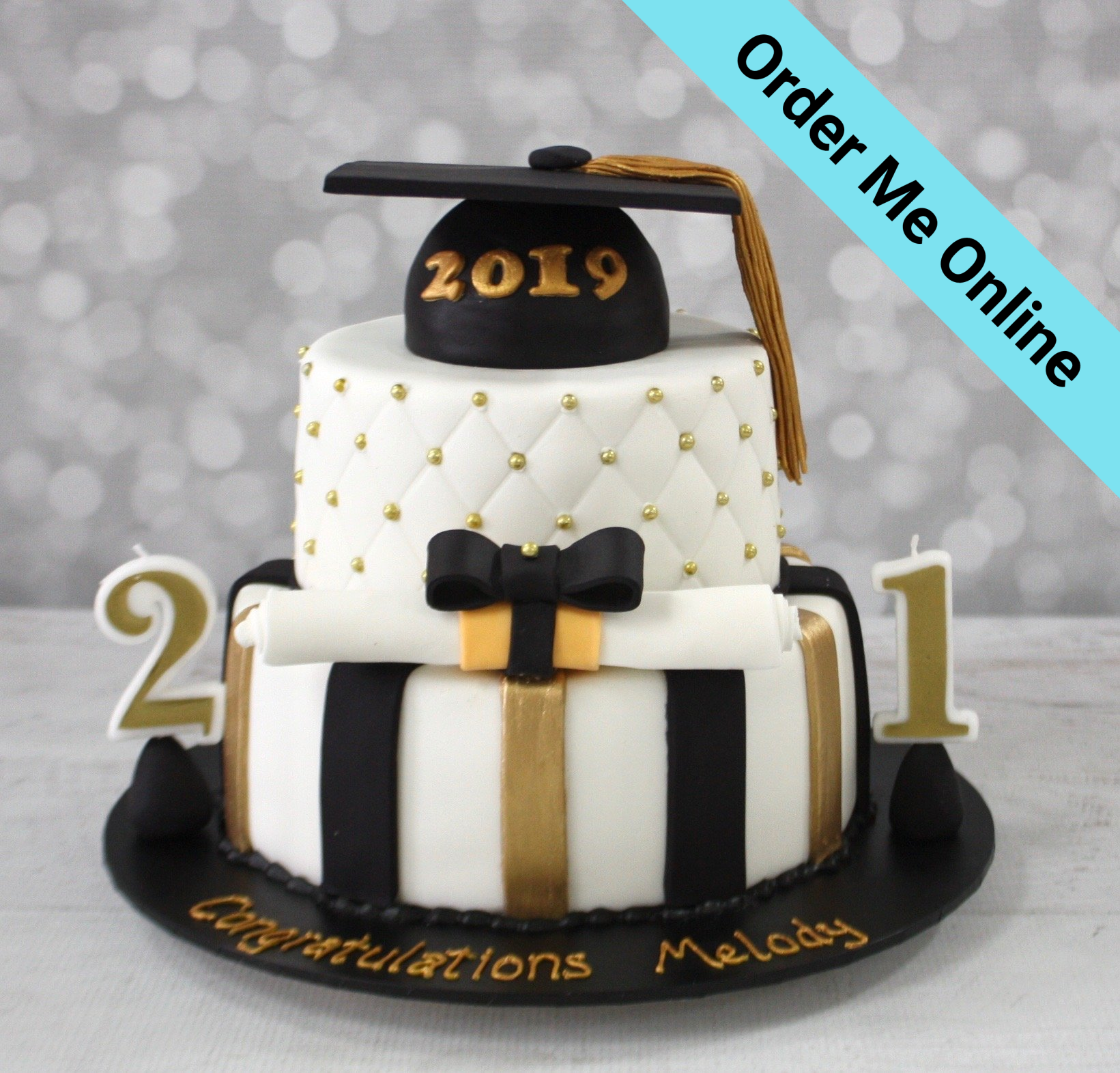 Two Tier Graduation Cake – Celebration Cakes- Cakes and Decorating ...