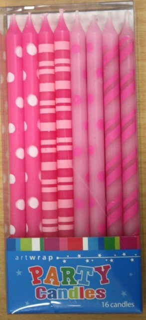 Taper Candles- Pink Patterned , Candle
