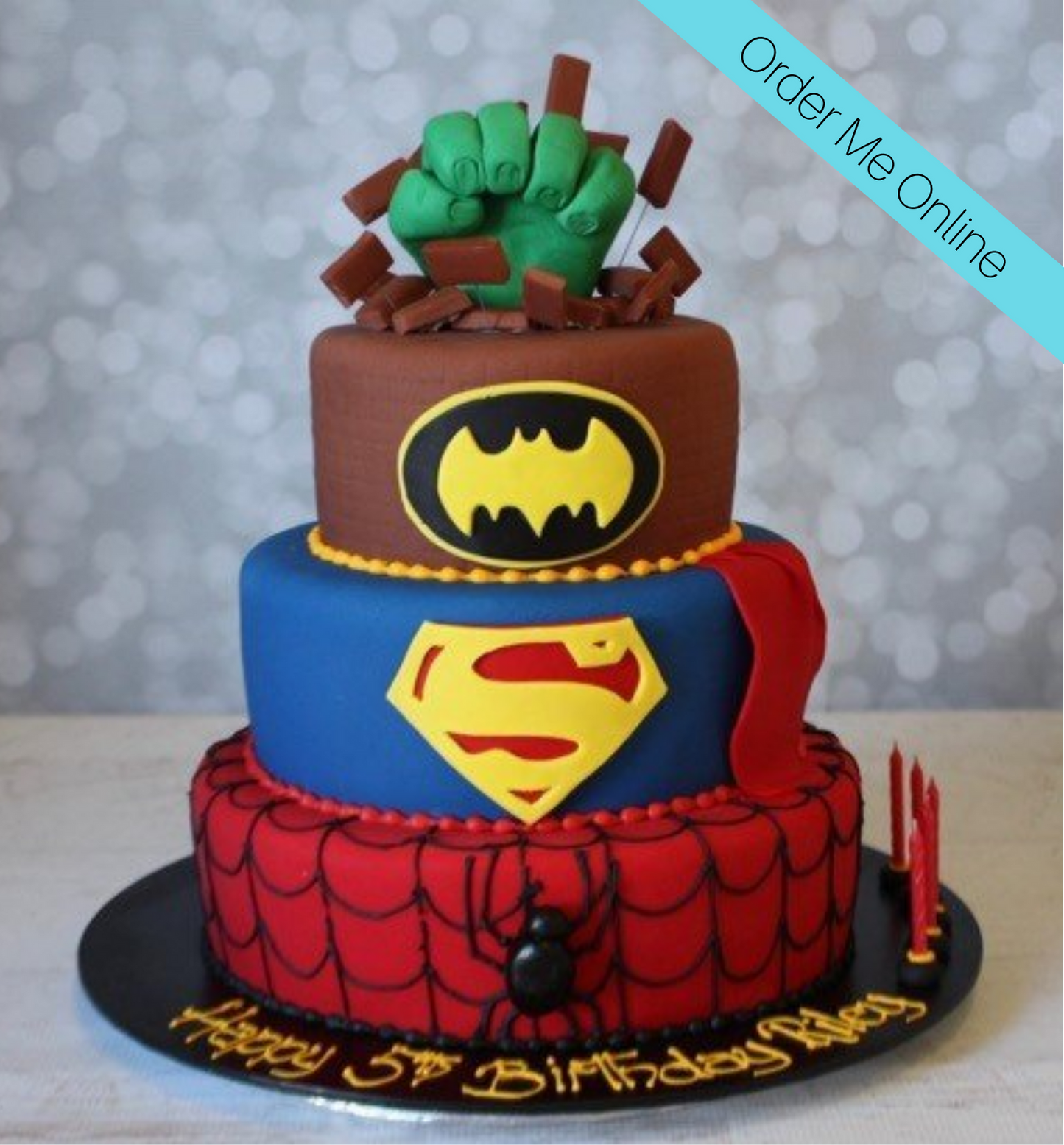 3 tiers Spiderman cake. Bottom... - Bebelle's Bespoke cakes | Facebook